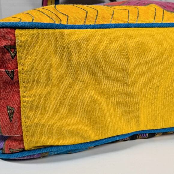 Laurel Burch Fantastic Feline Totem Canvas Medium Sized Tote Shoulder Bag - Picture 10 of 15